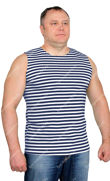 Майка-тельняшка ш/пл Синяя полоса тк. Кулирка