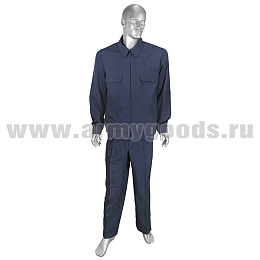 Костюм лет. МО офисный синий (ткань "габардин") (МПА-35-03) подкладка сетка