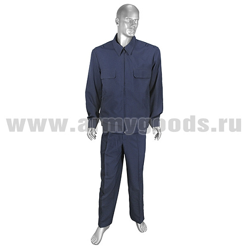 Костюм лет. МО офисный синий (ткань "габардин") (МПА-35-03) подкладка сетка