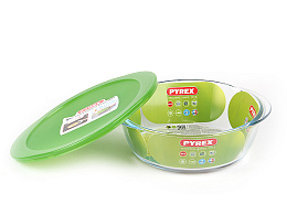 БЛЮДО-ФОРМА СВЧ КРУГЛОЕ С КРЫШКОЙ 26СМ (6) PYREX