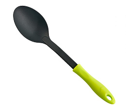 ЛОЖКА ДЛЯ ГАРНИРА НЕЙЛОН №1 GREEN РУЧКА (12) КИТАЙ
