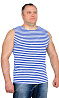 Майка-тельняшка ш/пл Голубая полоса тк. Кулирка