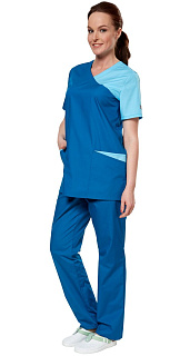 Комплект женский "Волна" морская волна, голубая отделка