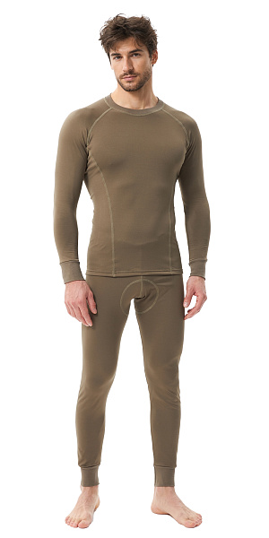 Термобельё в комплекте (фуфайка, кальсоны) EcoDry RealMan хаки