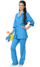 Костюм "ФЛОРА" женский: куртка, брюки тёмно-голубой
