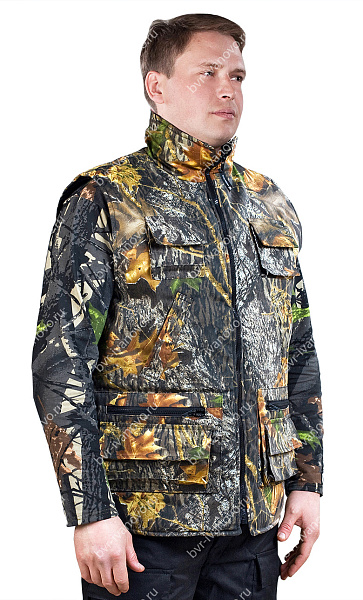 Жилет Буран утеплённый цв. Лес тк. Смесовая