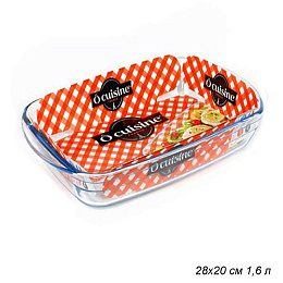 БЛЮДО-ФОРМА СВЧ ПРЯМОУГОЛЬНОЕ 28Х20Х5СМ (6) PYREX mat