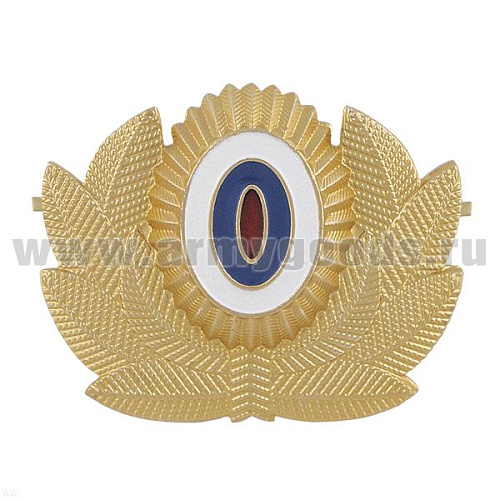 Кокарда мет. МЧС нов/обр (без розы ветров) бол. зол. (узкий овал)