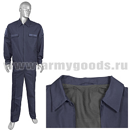 Костюм лет. МО офисный синий (ткань Rip-Stop) ТУ 858-6291-2013 (М) подкладка сетка