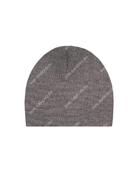 Шапка вязаная 2-х нитка без отворота цв.Серый