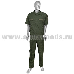 Костюм лет. МО офисный оливковый короткий рукав (ткань Rip-Stop)