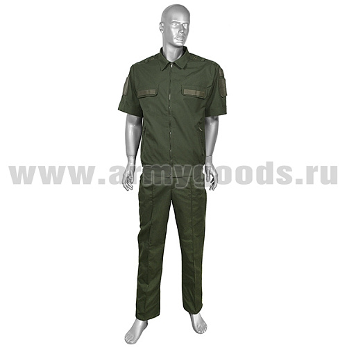 Костюм лет. МО офисный оливковый короткий рукав (ткань Rip-Stop)