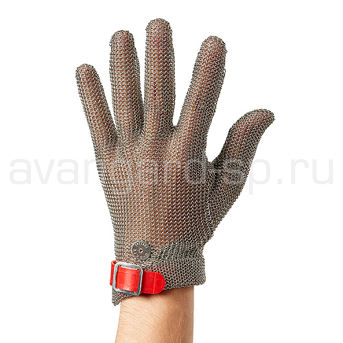 Перчатка кольчужная пятипалая с пластиковым манжетом