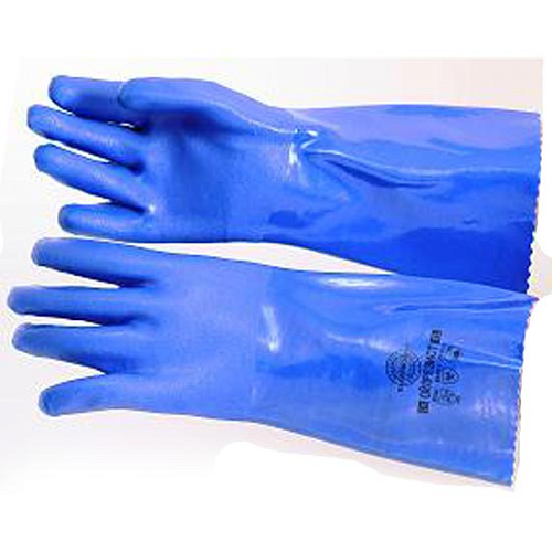 Перчатки "ОЙЛРЕЗИСТ" (ПВХ покрытие, интерлок, песчаное покрытие кисти и пальцев, дл.35см),р.M,L,XL